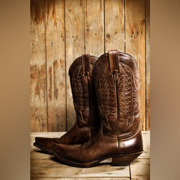 Vintage Durango Brown Cowboy Boots 80’s size 7M - Picture 1 of 8